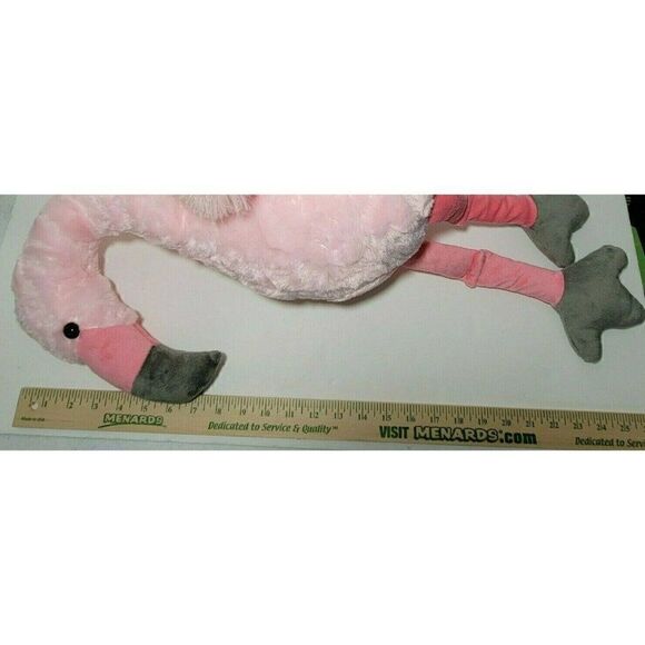 Pink Flamingo 25" Plush Stuffed Animal Sitting Shelf Chair Sitter Sparkle Wings - Picture 11 of 12